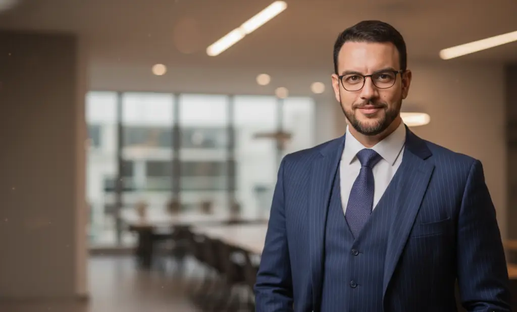 Advogado especializado em Visto D7 Portugal 2026 em ambiente profissional