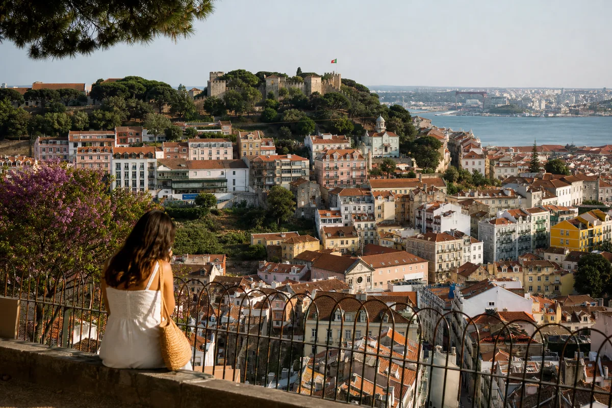 Vista de Lisboa a partir de um miradouro