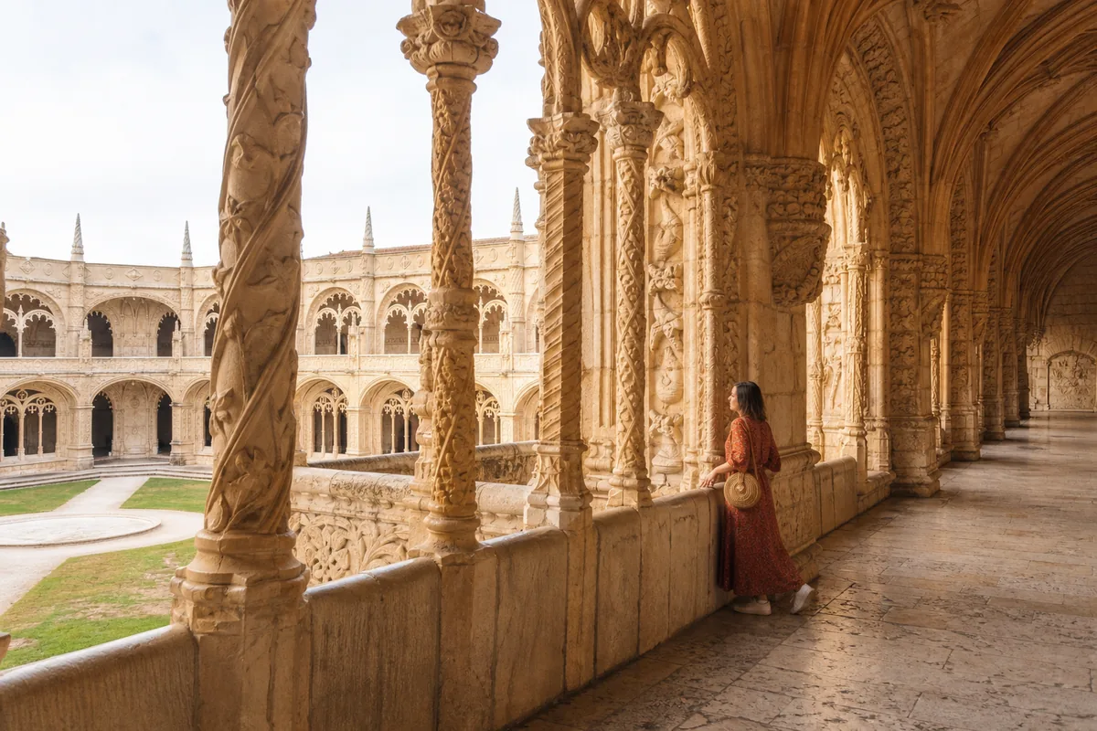 Claustro do Mosteiro dos Jerónimos, em Lisboa