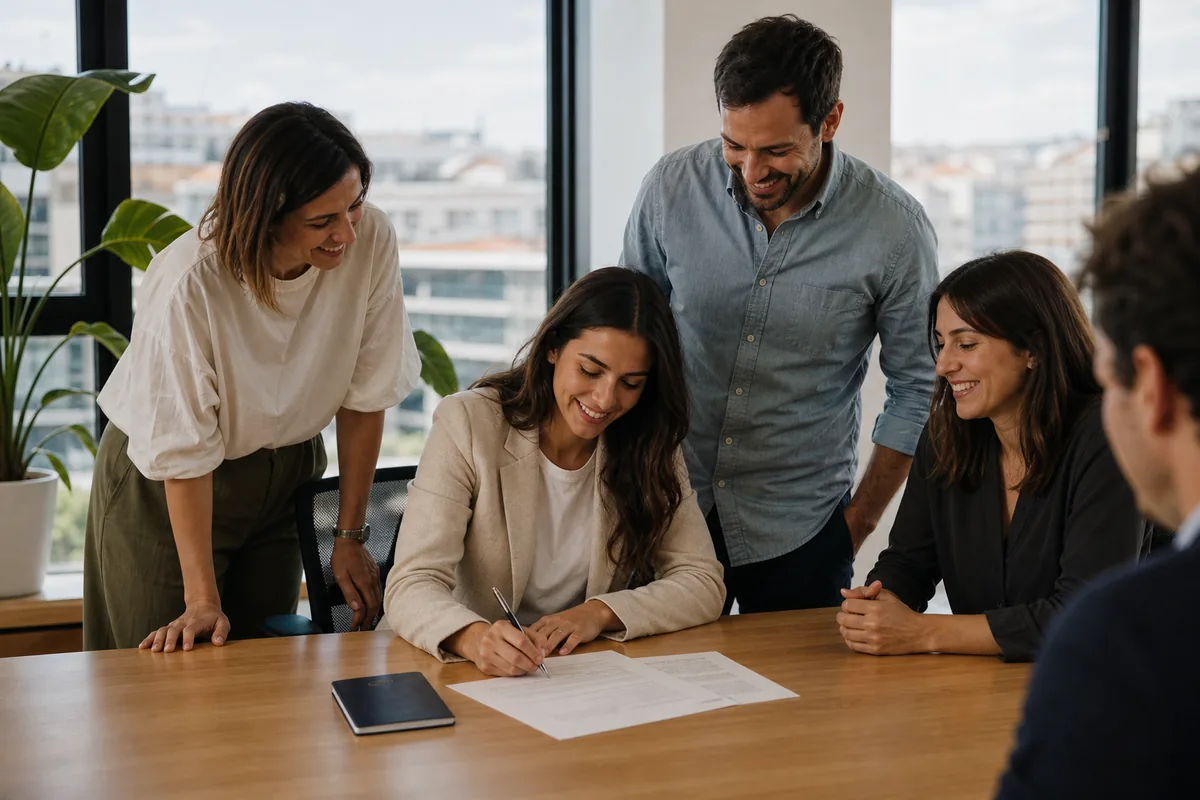Assinatura de uma promessa de contrato de trabalho