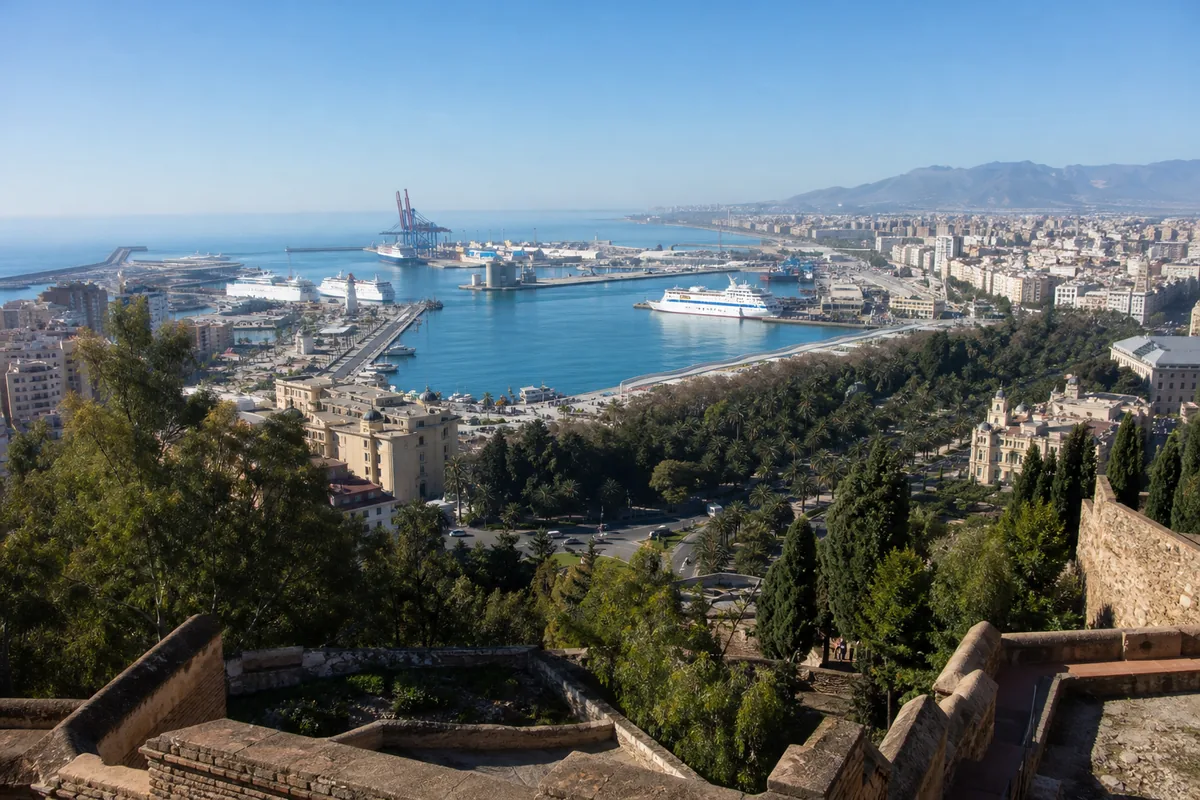 Málaga vista da Alcazaba
