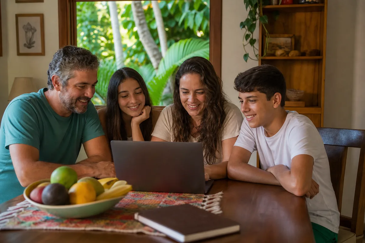 Profissional de tecnologia analisando uma proposta de emprego em Portugal