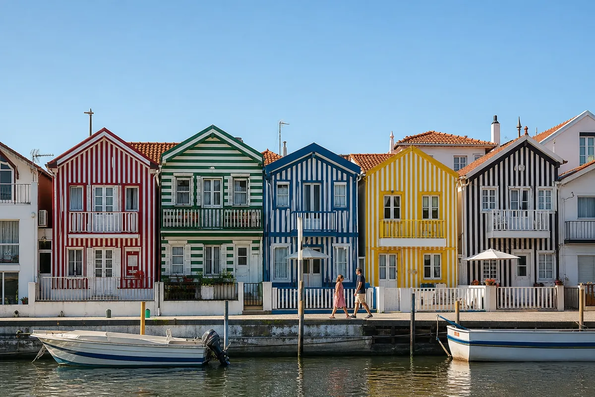 Casas às riscas da Costa Nova