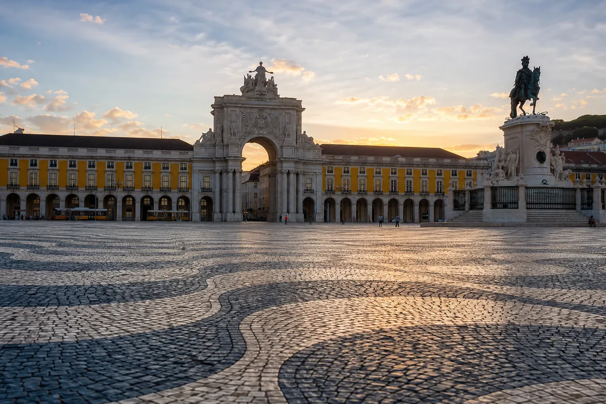 Praça do Comércio e o arco da Rua Augusta, em Lisboa