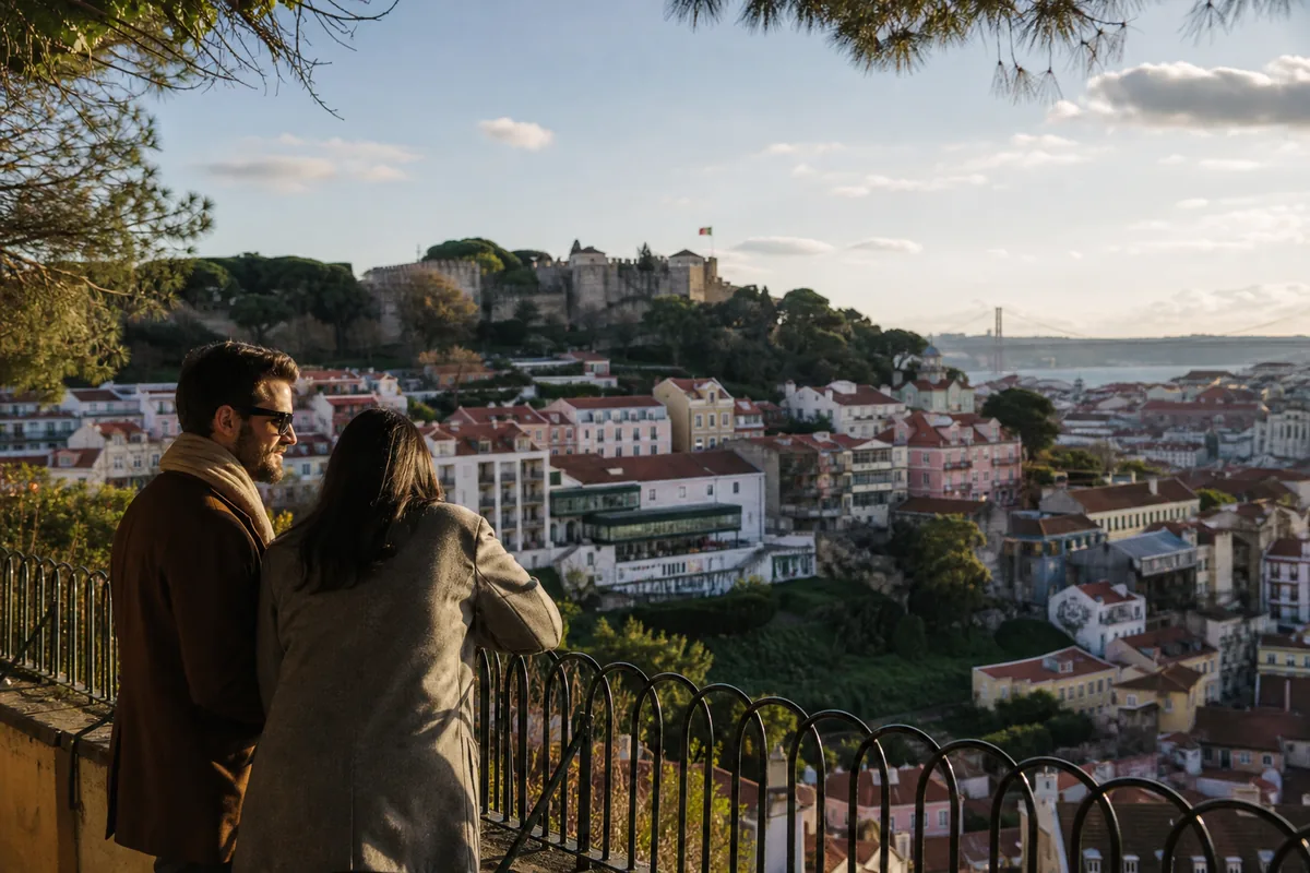 Vista de Lisboa a partir de um miradouro