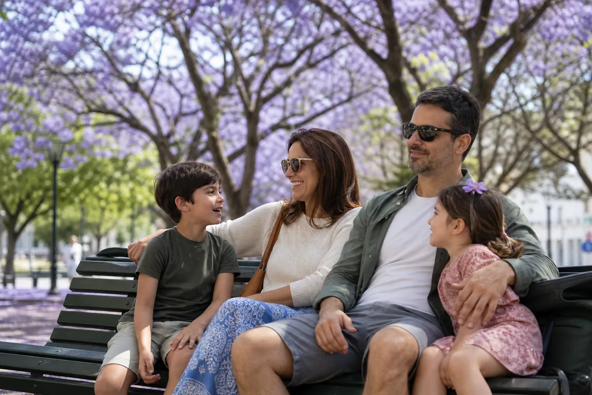 Família a chegar a Portugal com o visto D7