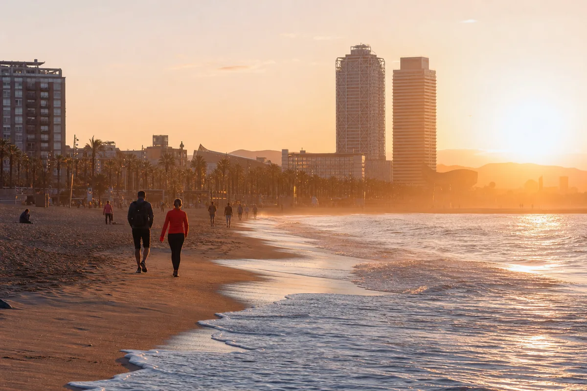 Praia da Barceloneta, em Barcelona