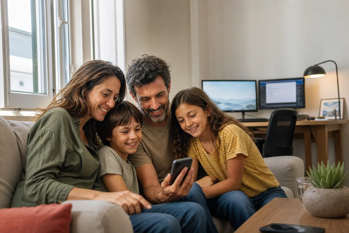 Família brasileira com duas crianças a chegar a Portugal com as malas