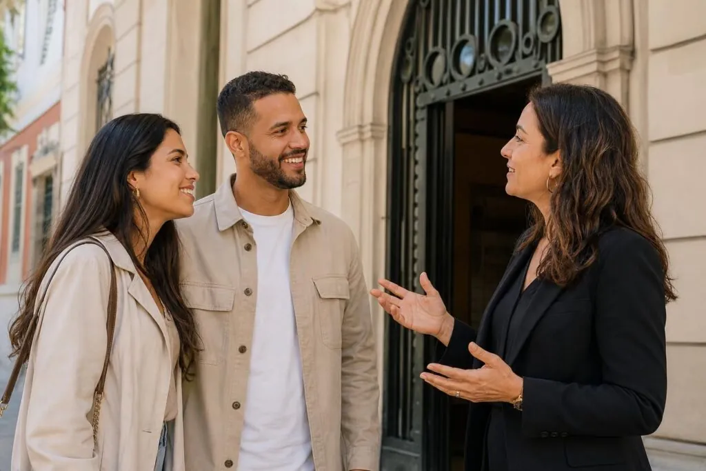 Casal brasileiro conversa sobre casamento civil em Lisboa