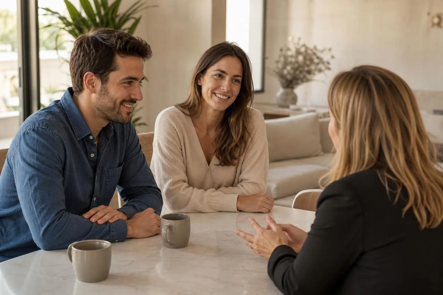 A couple discussing their marriage plans with a legal adviser in Portugal