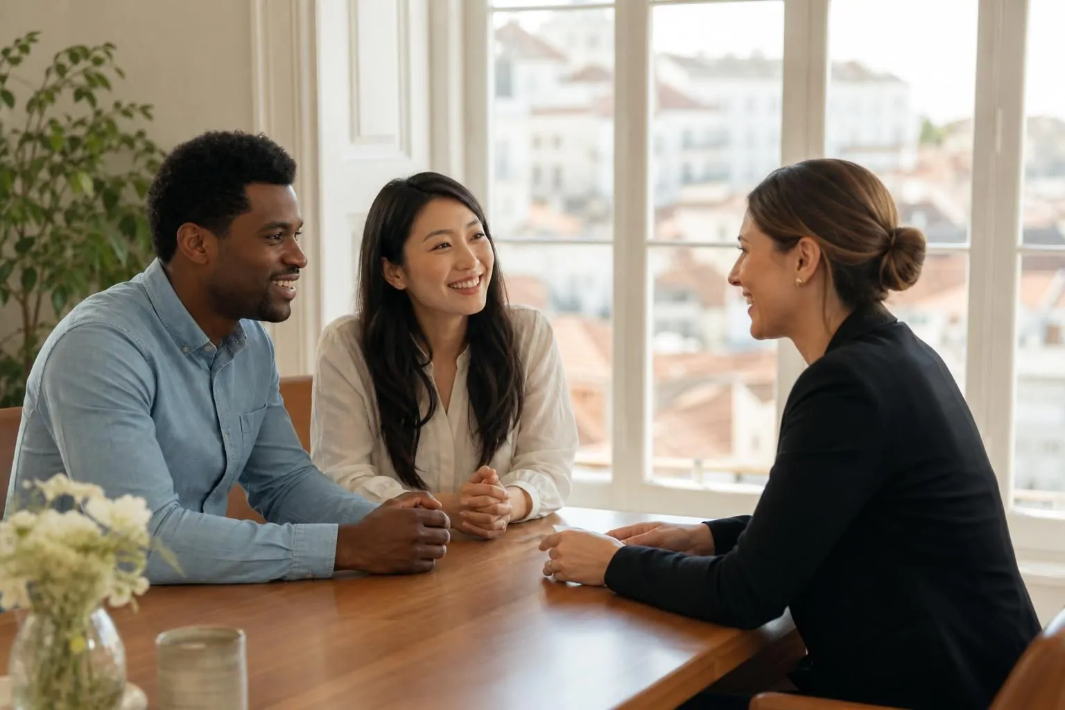 A lawyer supporting an international couple preparing to marry in Portugal