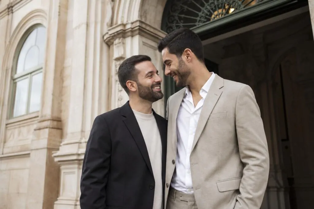 Casal do mesmo sexo se preparando para casar em Portugal